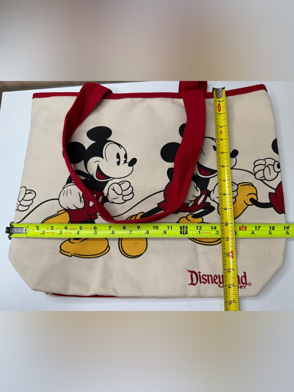 Mickey Mouse Large Canvas Tote Bag Walt Disney World Resort Disney Parks - Picture 7 of 8